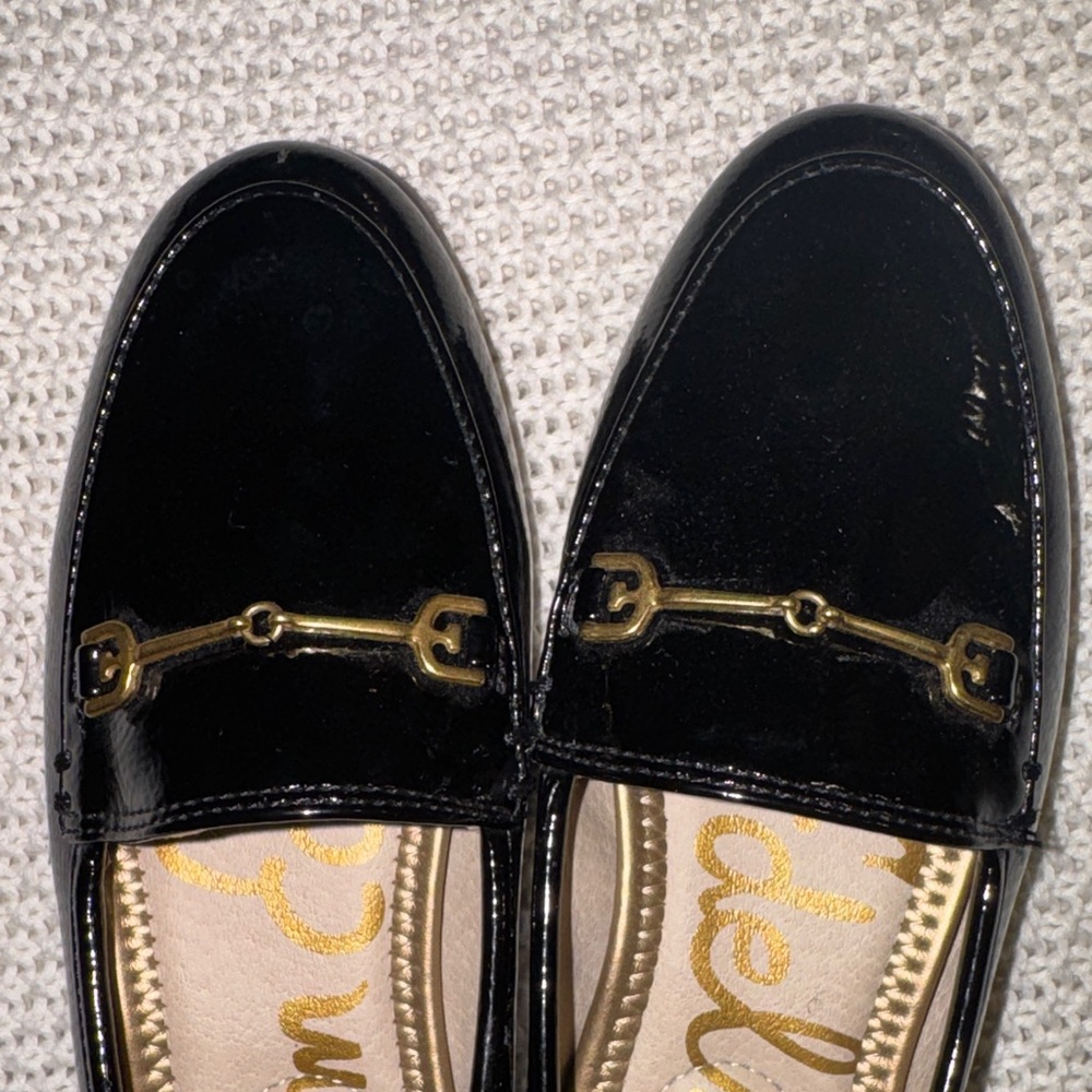 Sam Edelman black Patent Leather Loafers with Gold Detail for girls - Picture 6 of 6